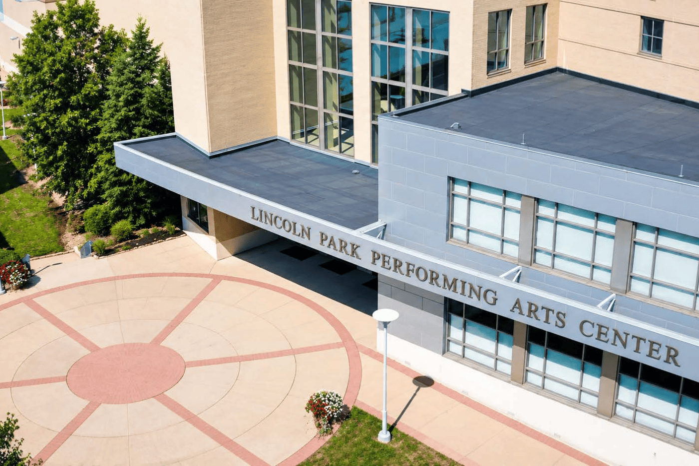Modern performing arts center exterior