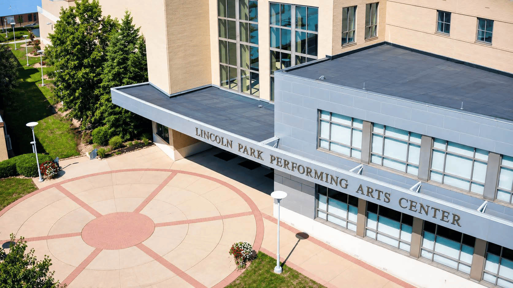 Modern performing arts center exterior