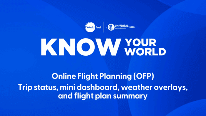 Online flight planning interface overview