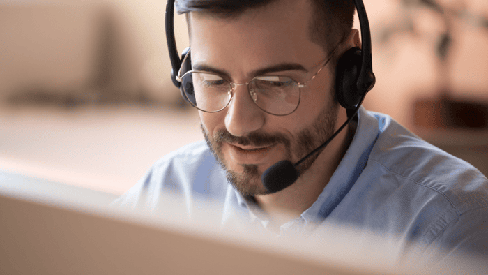 man with headset