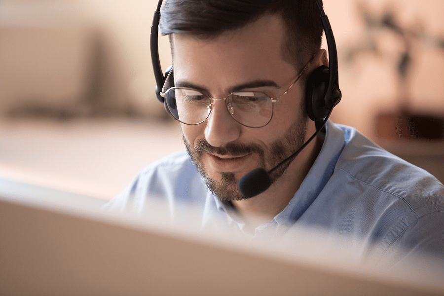 man with headset