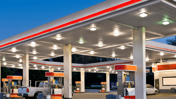 unbranded gas station