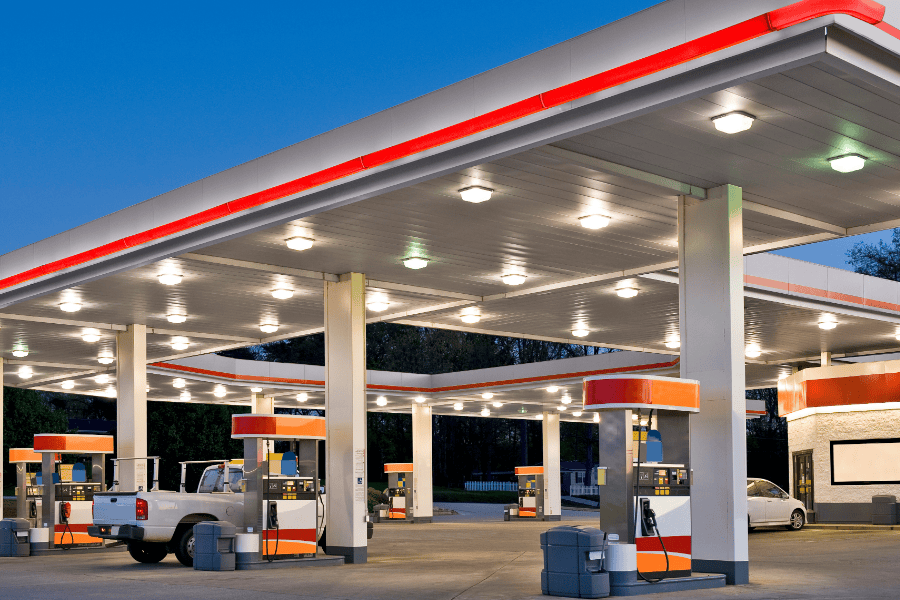 unbranded gas station