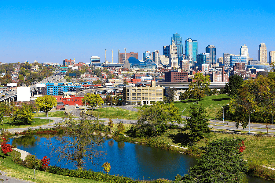 View of Kansas City skyline.