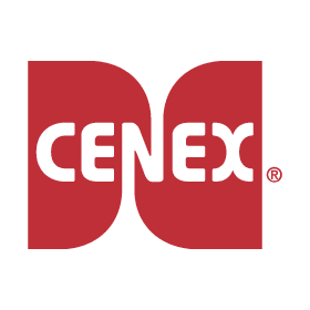 Red logo with white text