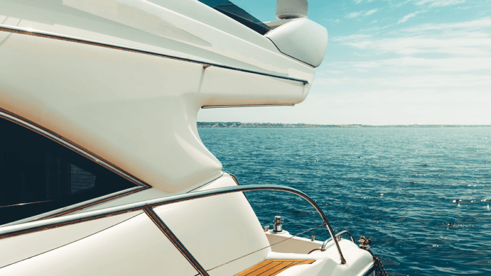 yacht at sea