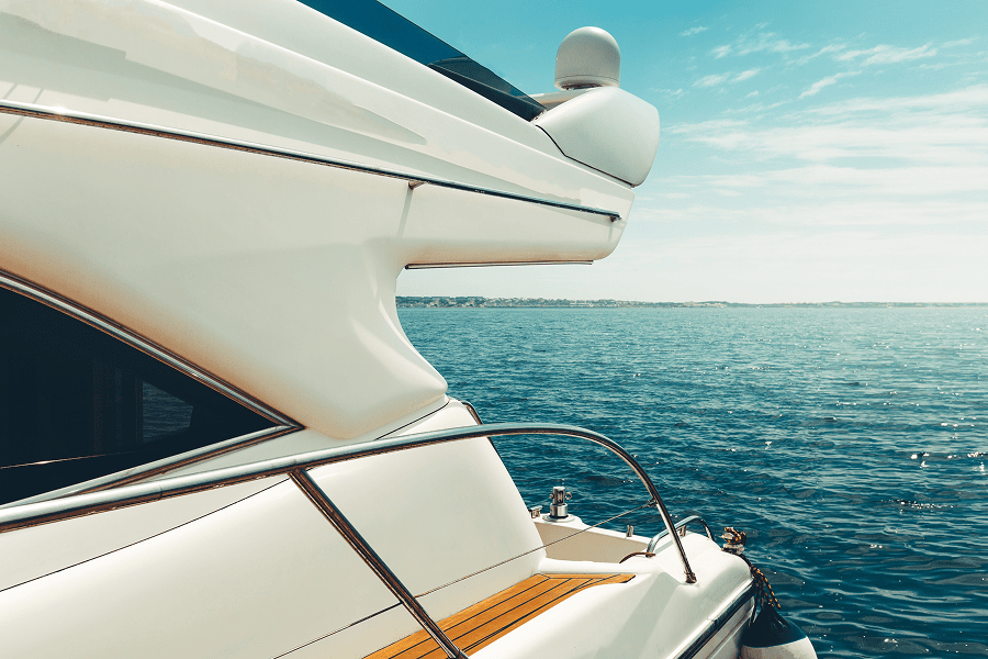 yacht at sea