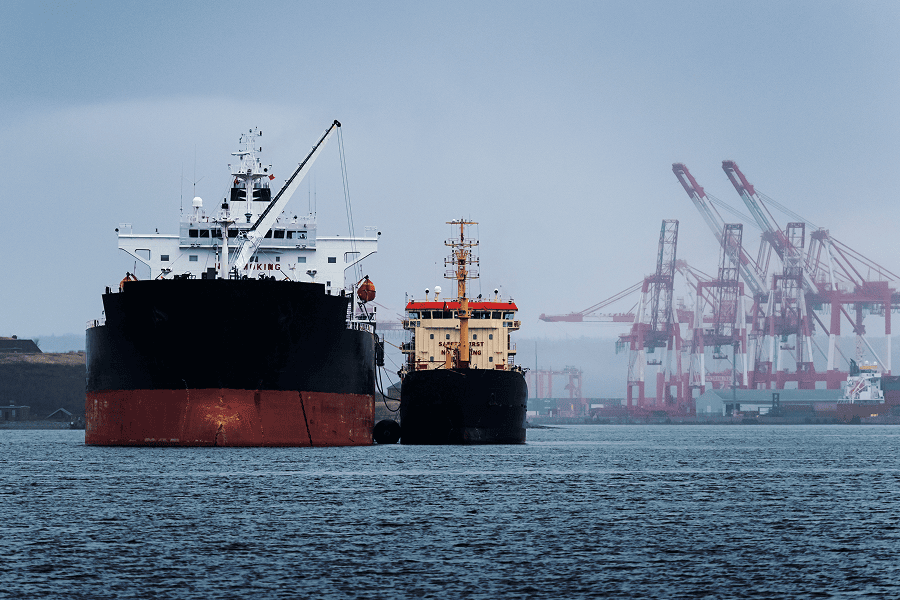 Tanker with Port
