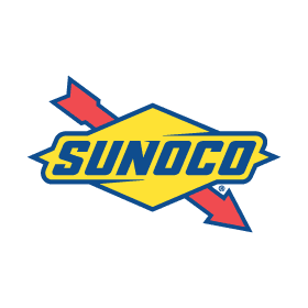 Colorful logo with arrows and text