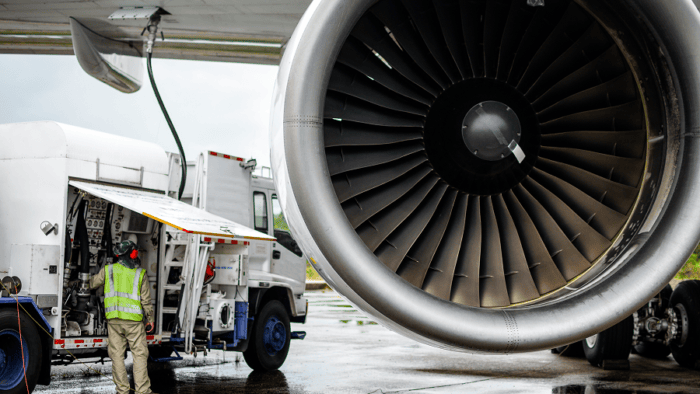 Man fueling aircraft
