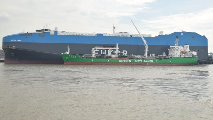 EUKOR, SIPG Energy, and World Fuel Complete First Green Methanol Bunkering of New Shaper Class Car Carrier at Port of Shanghai