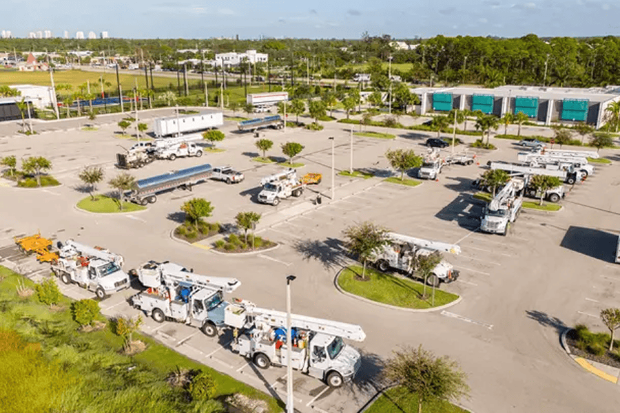 Tactical fuel distribution vehicles delivering emergency fuel to critical infrastructure