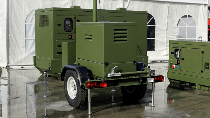 A military diesel power station designed to provide tactical or emergency electrical energy