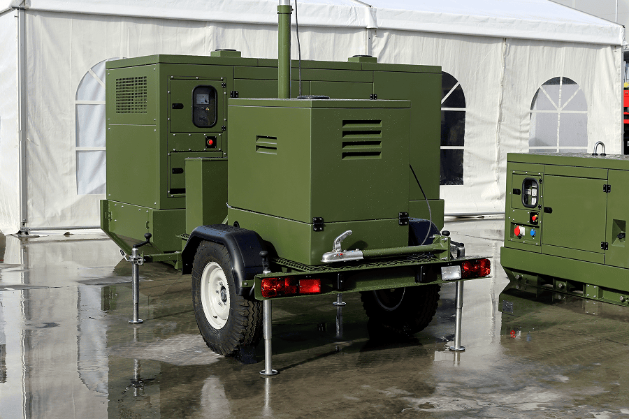 A military diesel power station designed to provide tactical or emergency electrical energy