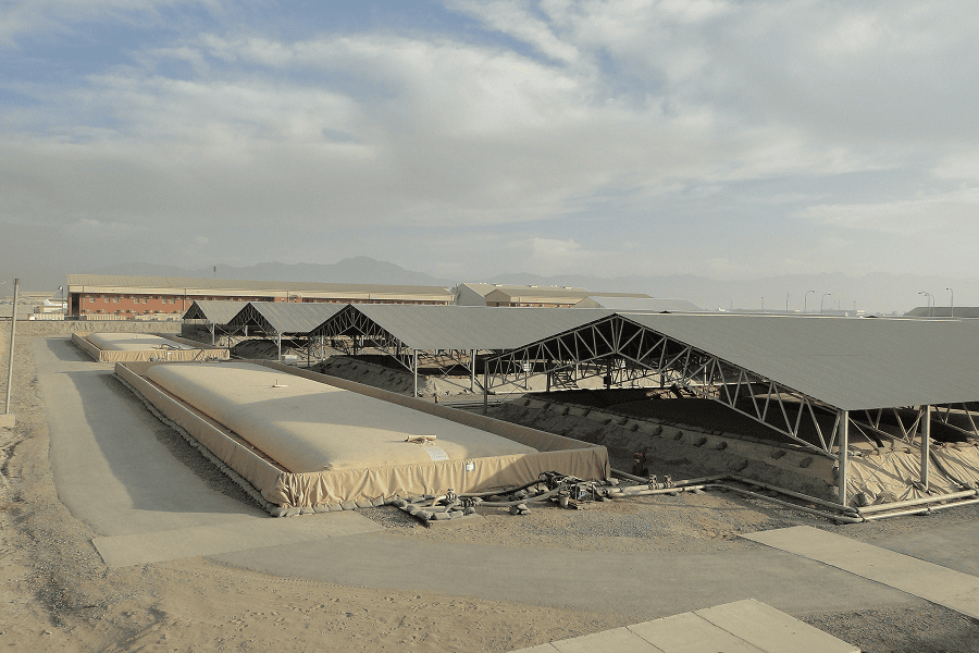 A wide shot of a comprehensive fuel storage and logistics facility