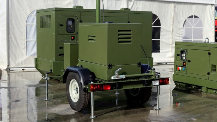 A military diesel power station designed to provide tactical or emergency electrical energy