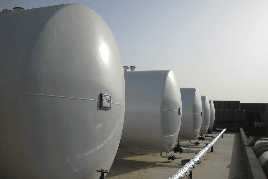 A large-scale military bulk fuel storage facility