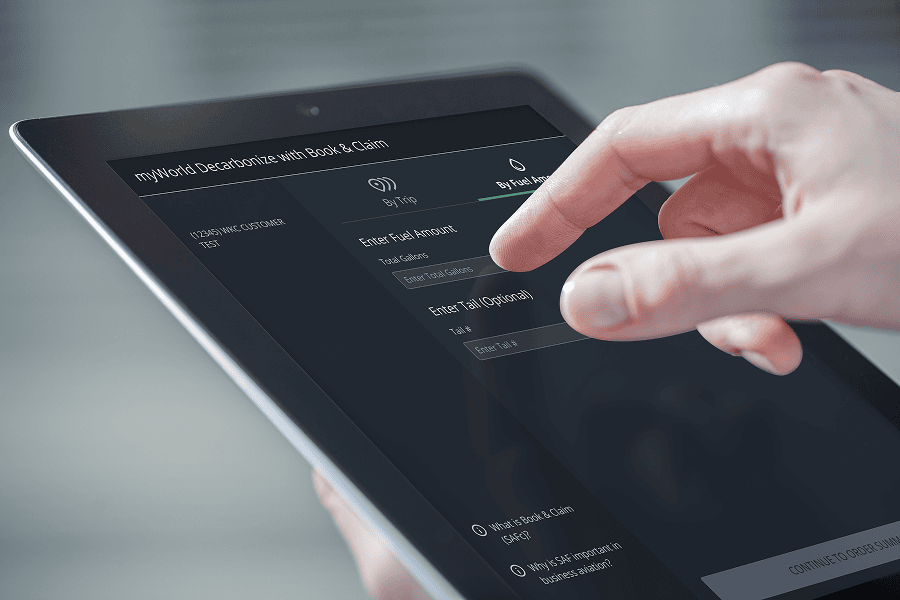 User interacting with digital claim form.