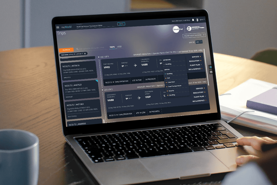 Laptop displaying travel itinerary interface.